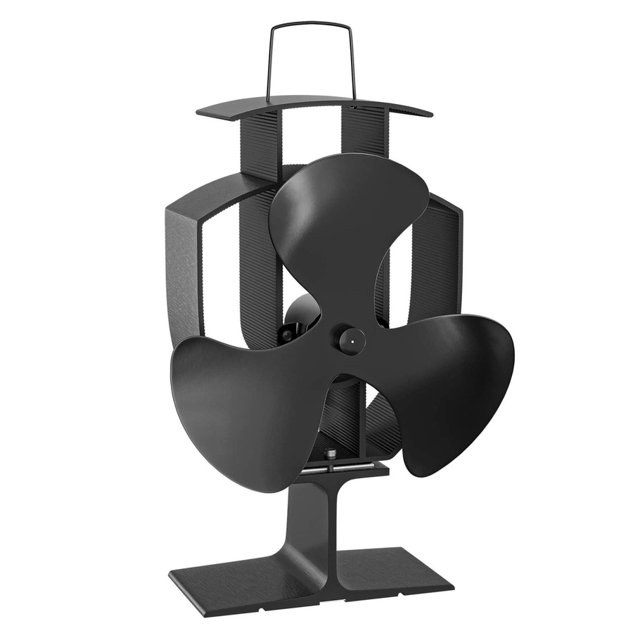 Wiltec Kaminofen Ventilator schwarz mit 3 Blättern für 50-300°C - Bild 2