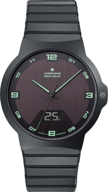 Junghans Herrenuhr Force Mega Solar, Keramik, Schwarz, 40 mm, 5 ATM - Bild 1