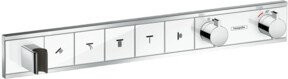 Hansgrohe RainSelect UP-THM Fertigmontageset mit Thermostat und Brause, 5 Verbraucher, Chrom/Weiß - Bild 1