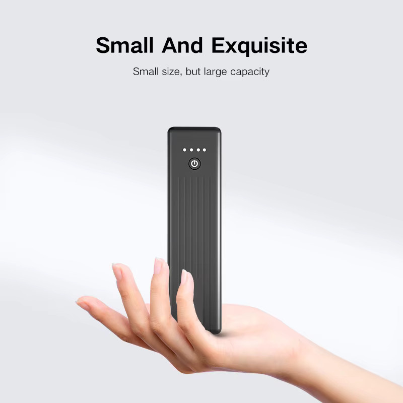 PUJIMAX Powerbank 5000 mAh mit 12 W Schnellladung, tragbarer externer Akku in Schwarz für iPhone, Xiaomi, Huawei und Samsung - Bild 4