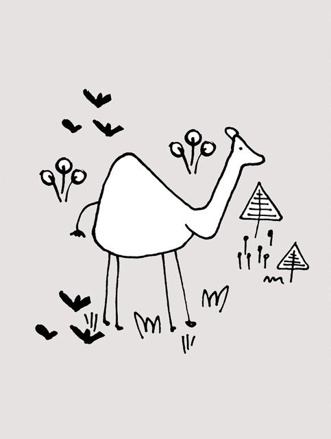 Komar Wandbild Scribble Camel Paper Poster, Multicolor, Breite: 30 cm, Höhe: 40 cm - Bild 1