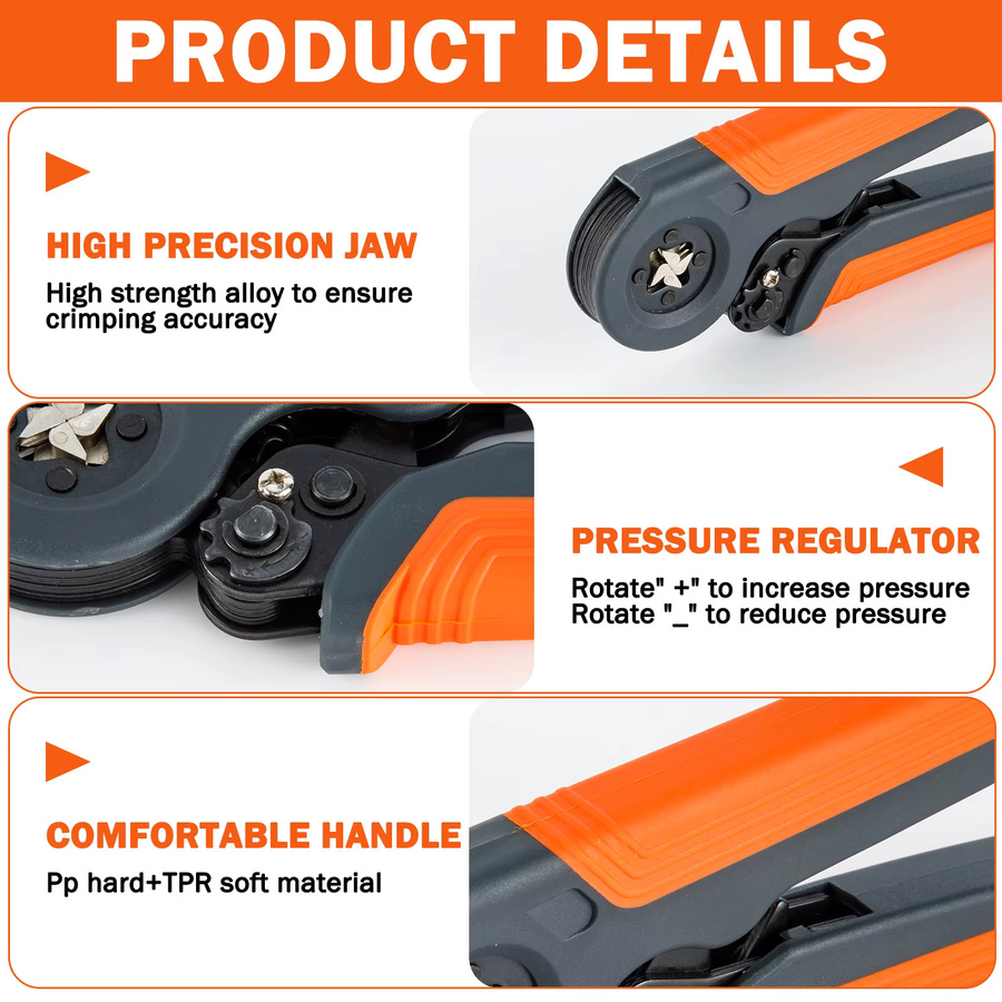 WOZOBUY Ferrule Crimping Tool Kit mit selbsteinstellender Ratsche für AWG23-7 - Bild 2