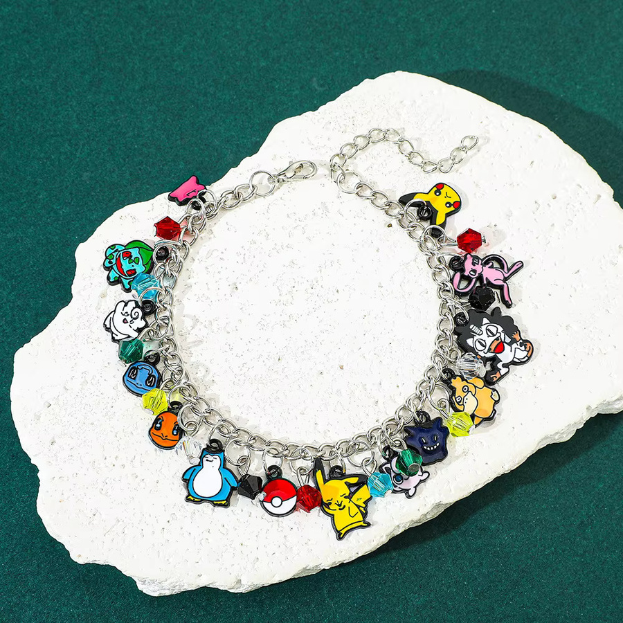 Potdemiel Charm-Armband, Silber, Damen, Pikachu Squirtle Mew Meowth - Bild 3