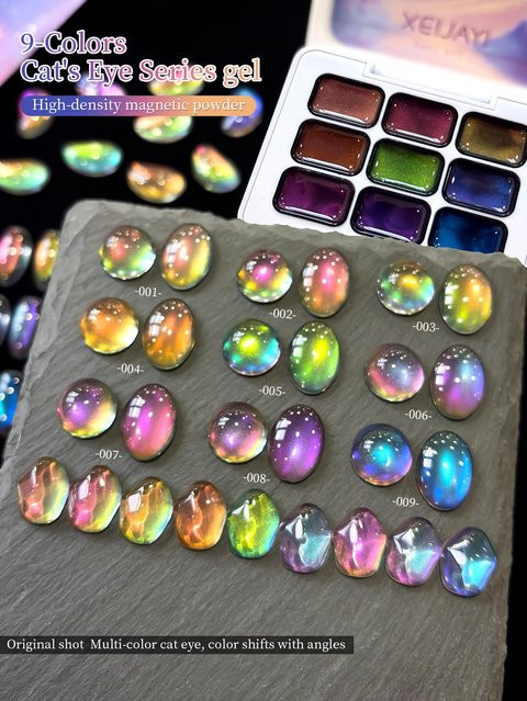 XEIJAYI Gel-Nagellack Katzenauge-Muster, Schimmernd, Unisex - Bild 1