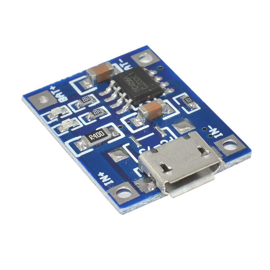 10er Set Diymore TP4056 Lithium-Batterie Ladegerät Modul mit Schutzfunktion, Micro USB und USB-C, 5V 1A, Blau - Bild 2