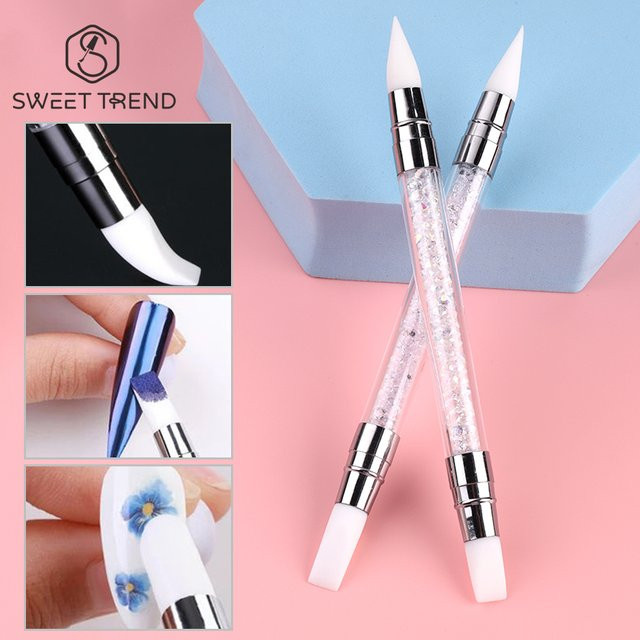 SWEET TREND Nail Art Silikon Stift, Doppel Kopf, Maniküre Werkzeug - Bild 1