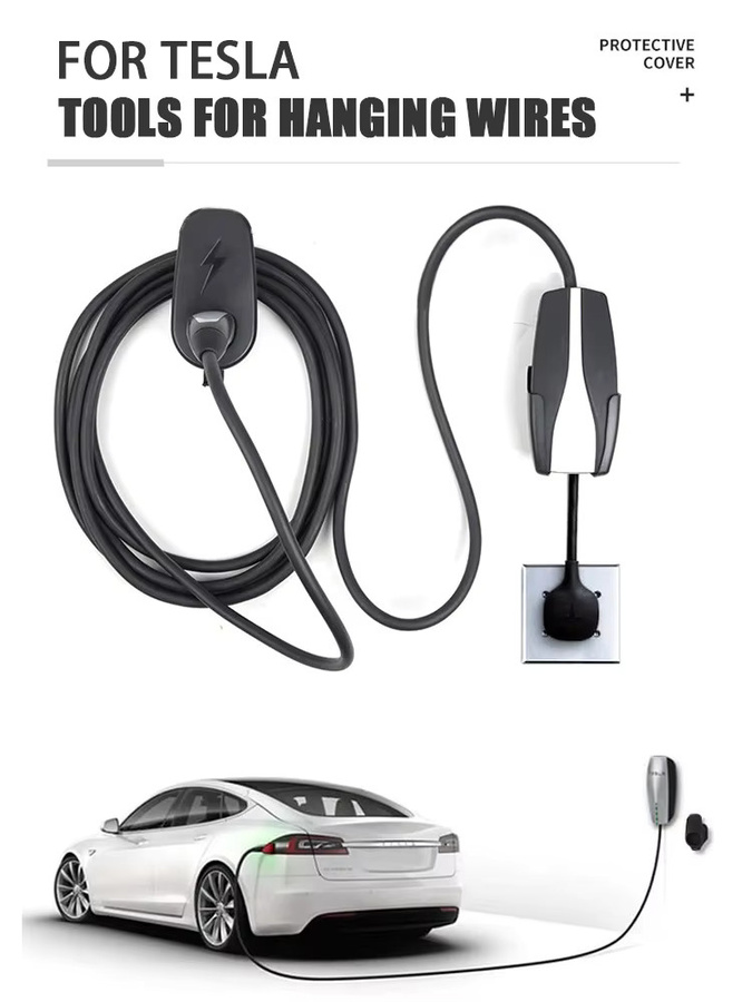 Tesla Ladekabel Organizer Wandhalterung für Modell 3 Y S X in Schwarz - Bild 5