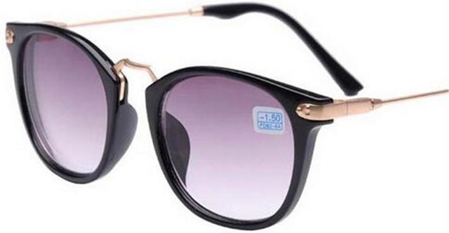Fashion Glasses M Sonnenbrille, quadratisch, Metall, Vollrand, Unisex, black, purple - Bild 1