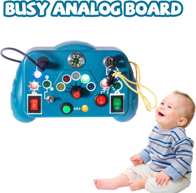 CONUSEA Montessori Busy Board, Sensorisches Spielzeug, mit LED-Licht, ab 2 Jahre - Bild 1