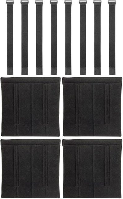 ABLU 4 Stück Etagenbett-Leiterpolster in Schwarz mit 8 verstellbaren Klettverschluss-Riemen für Hochbetten und Etagenbetten - Bild 1