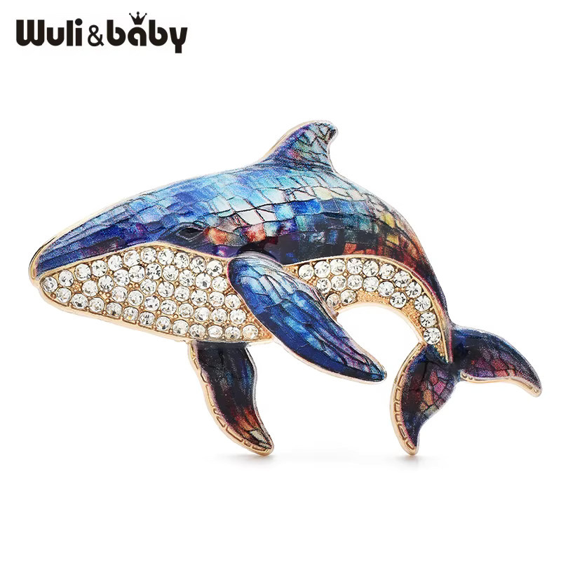 Wuli&baby Brosche, Strass-Wal, Damen - Bild 1