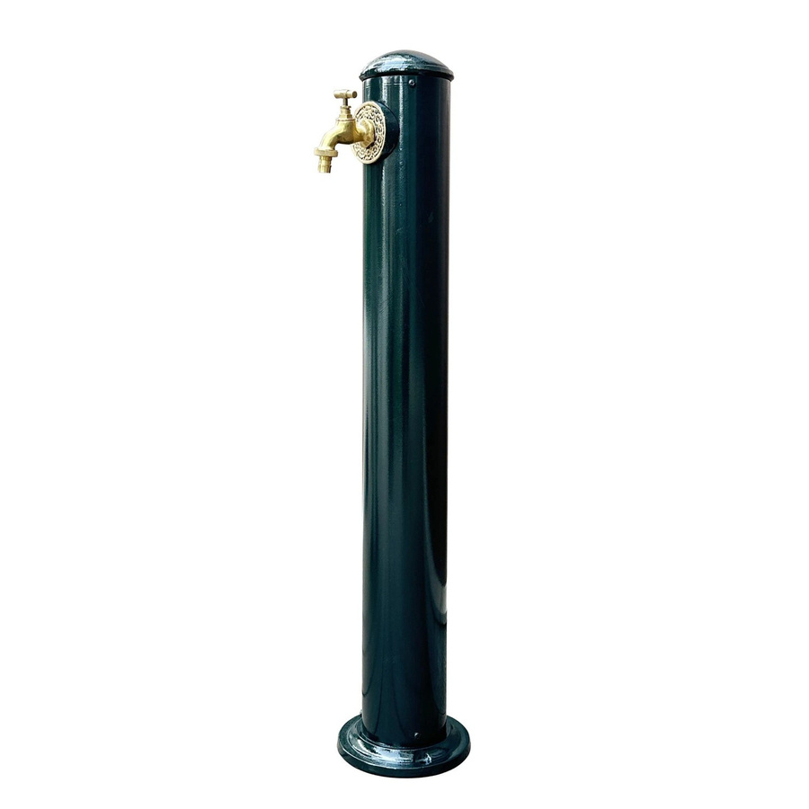 Relaxdays Wasserzapfsäule aus Aluminium und Stahl in Grün im Antik-Design, Höhe: 91 cm, Breite: 17 cm, Tiefe: 17 cm - Bild 2