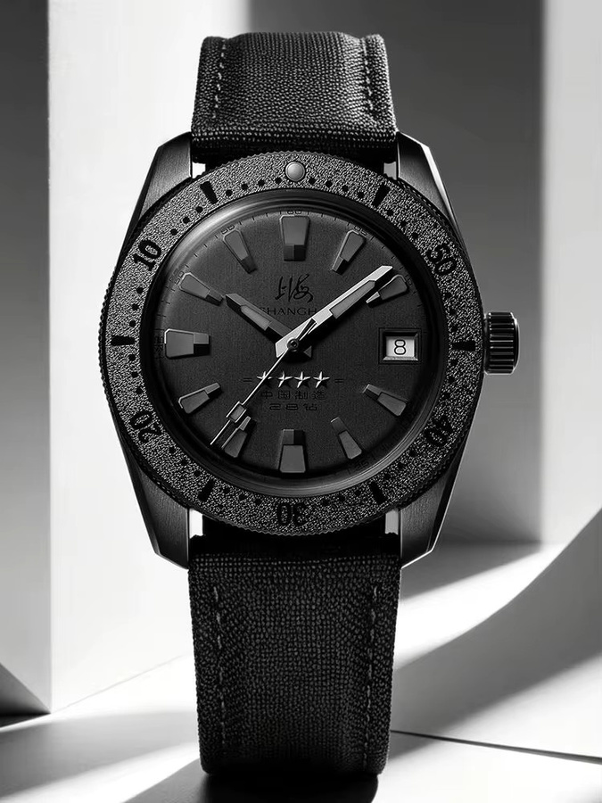 Shanghai Watch Taucher-Armbanduhr, Automatik, Titan, Saphirglas, 37,5 mm, Herren - Bild 4