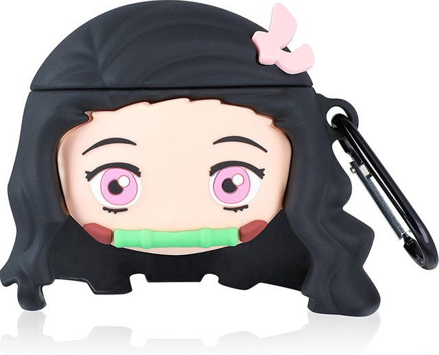 Janpe Anime Silikon Softcover für Apple Airpods Pro, 3D Cartoon Kamado Nezuko Design, Multicolour - Bild 1
