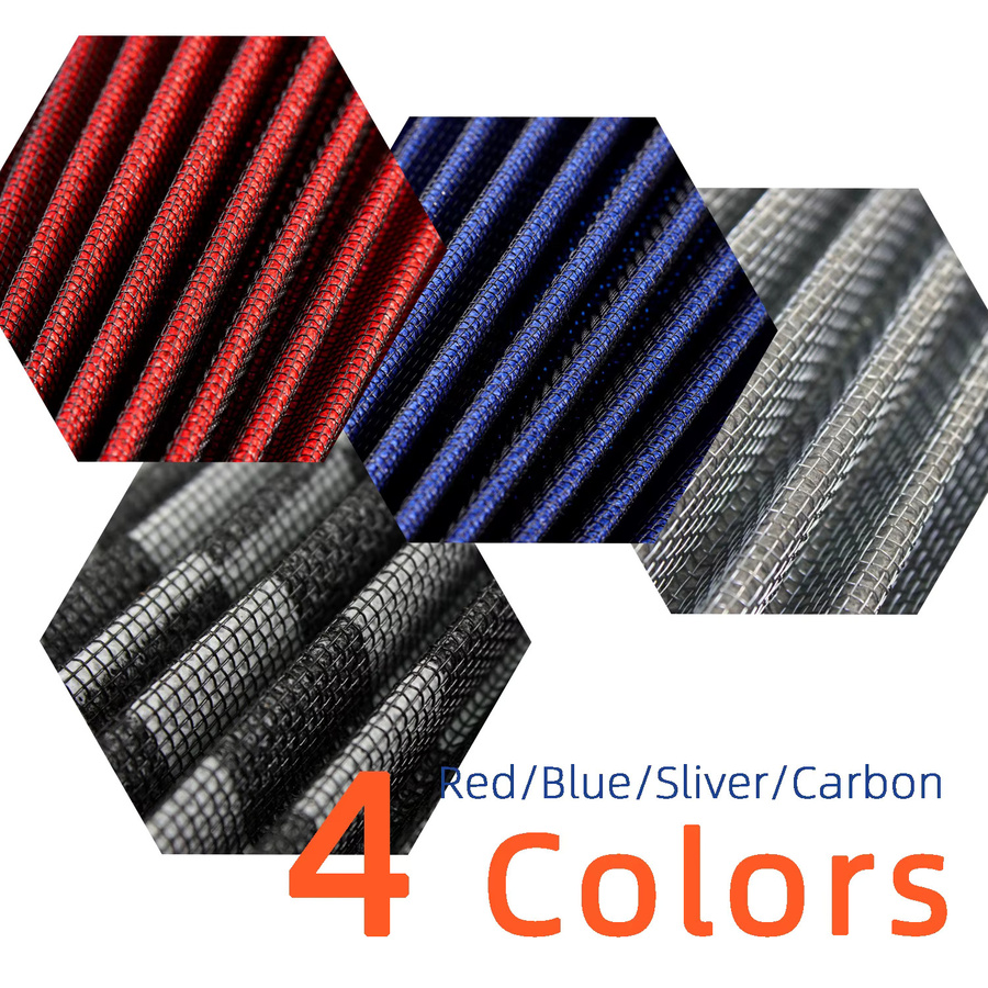 RIAYOOE Universeller High-Flow Kaltlufteinlassfilter für das Ansaugrohr des Automotors, waschbar, rot/blau/Carbon/Splitter, Durchmesser: 76 mm - Bild 5