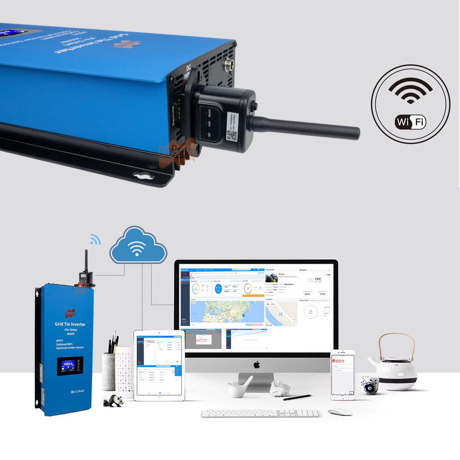 Marsrock LSW-3 Wi-Fi-Port-Modem für SUN-2000G und 1000G Solar-Netzwechselrichter mit Begrenzer und RS485-Überwachungszubehör - Bild 3