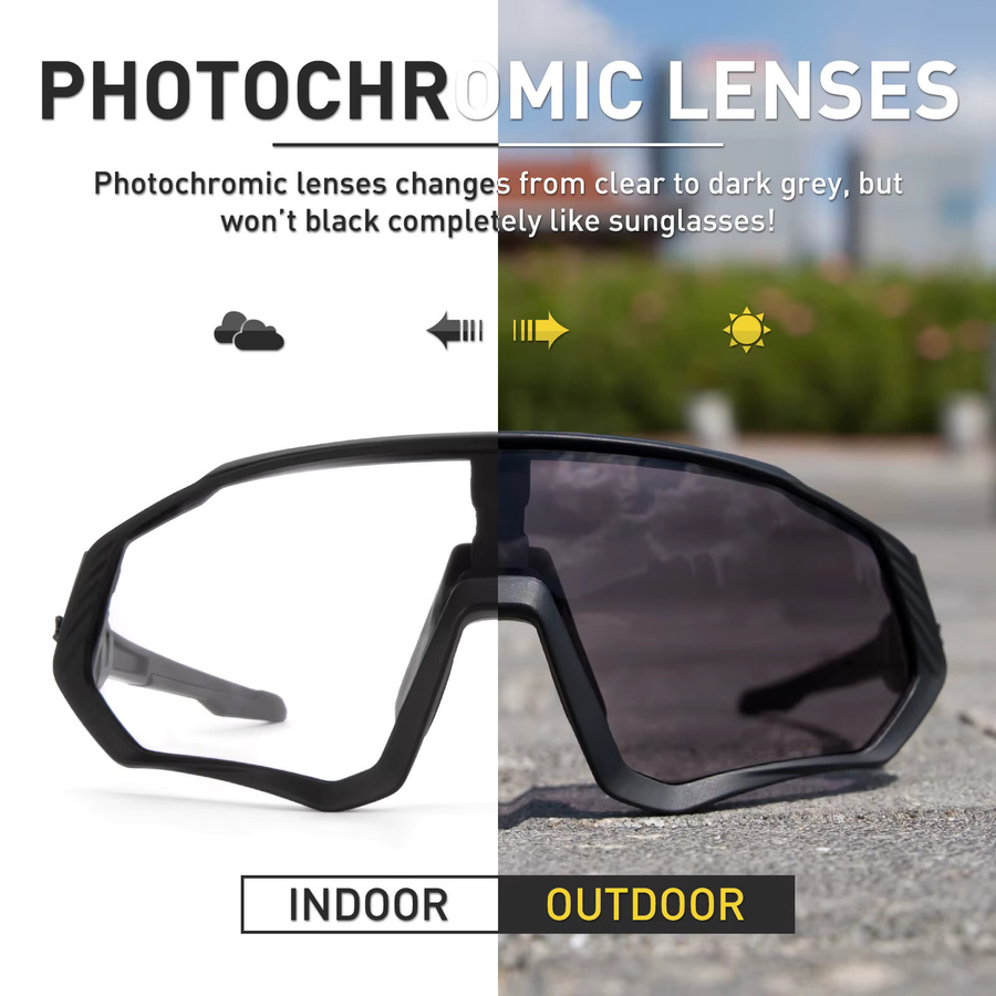 KAPVOE Sonnenbrille Photochrom, Vollrand, Black, Unisex, Kunststoff - Bild 4