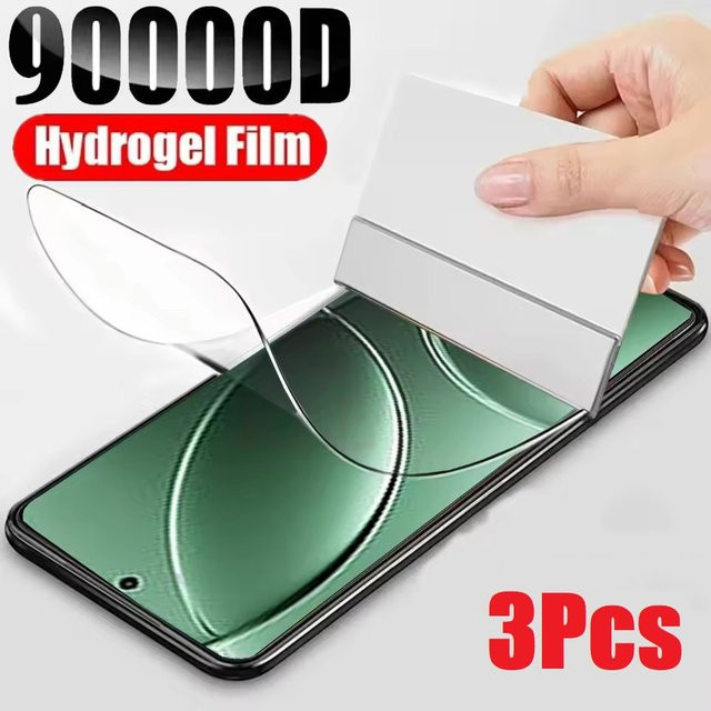 3er Pack Hydrogel-Displayschutzfolie für Xiaomi Redmi Note 13 Pro 14 15 Pro sowie Redmi K60 K70 K80 K90 Serie, transparent - Bild 1