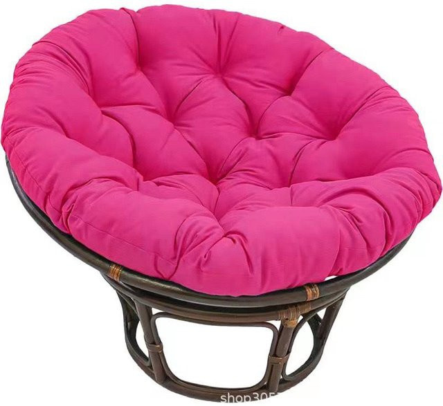 HomeHarmony Rundes Hängesessel-Kissen-Set mit Rückenlehne in Pink, Durchmesser: 65 cm - Bild 1