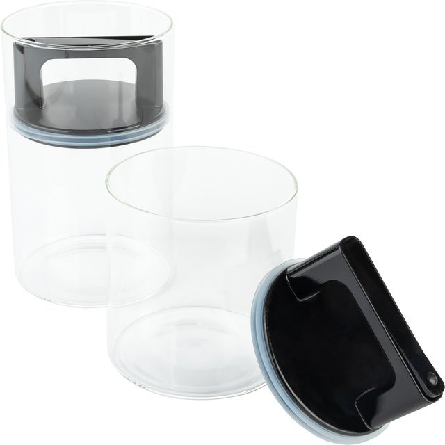 LIVARNO HOME Vorratsgläser luftdicht, 2er Set, Transparent - Bild 1