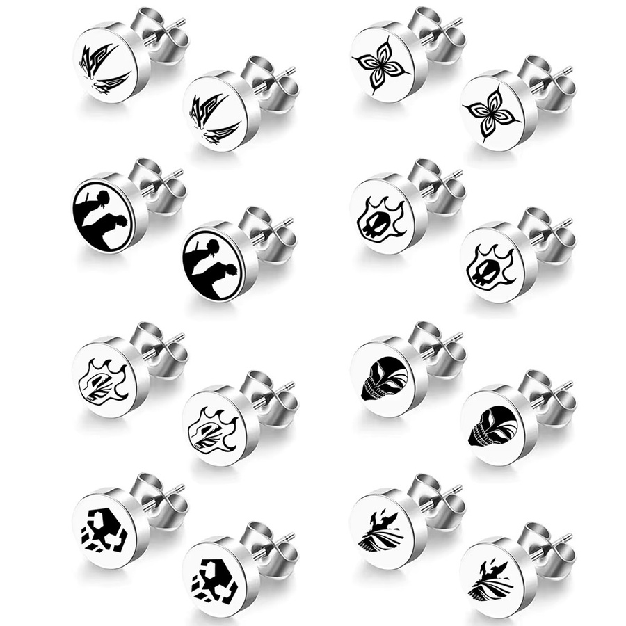 YiYuYiHua Ohrstecker, Silber, Unisex - Bild 1