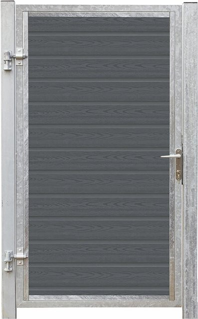 Plus Holz Einzeltor Artura aus WPC in Schiefergrau, B: 115 cm, H: 175 cm - Bild 1