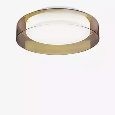 Peill+Putzler Cyla Wand- und Deckenleuchte in Bernstein und Braun mit Glas, Durchmesser: 33 cm - Bild 1