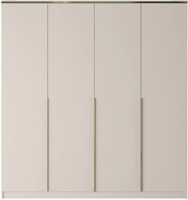 Pascal Morabito Kleiderschrank Vukia in Beige und Gold mit Scharniertüren, B/T/H: 200 x 57,1 x 213 cm - Bild 1