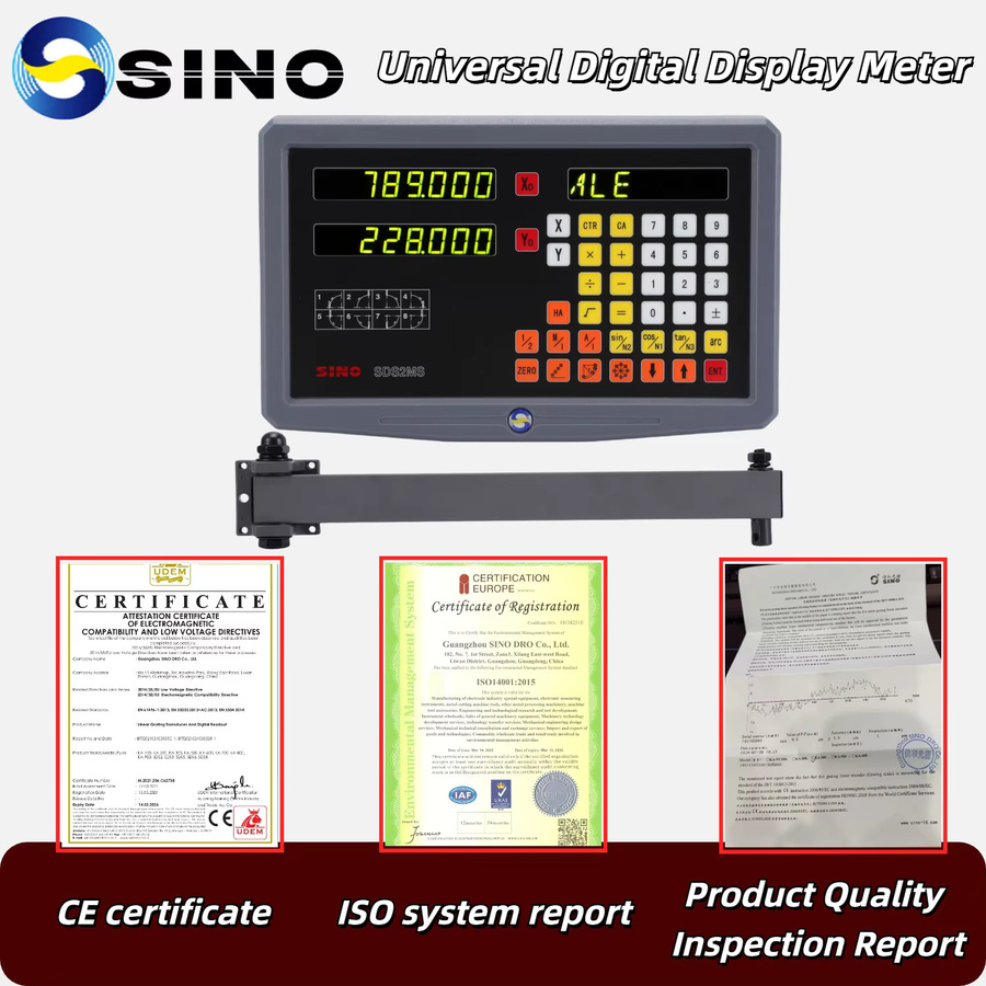 SINO SDS2MS 2-Achsen-Drehmaschine Fräsmaschine mit DRO Digitalanzeige und TTL AC110V/220V Display für lineare Skala und Lineal Encoder - Bild 3