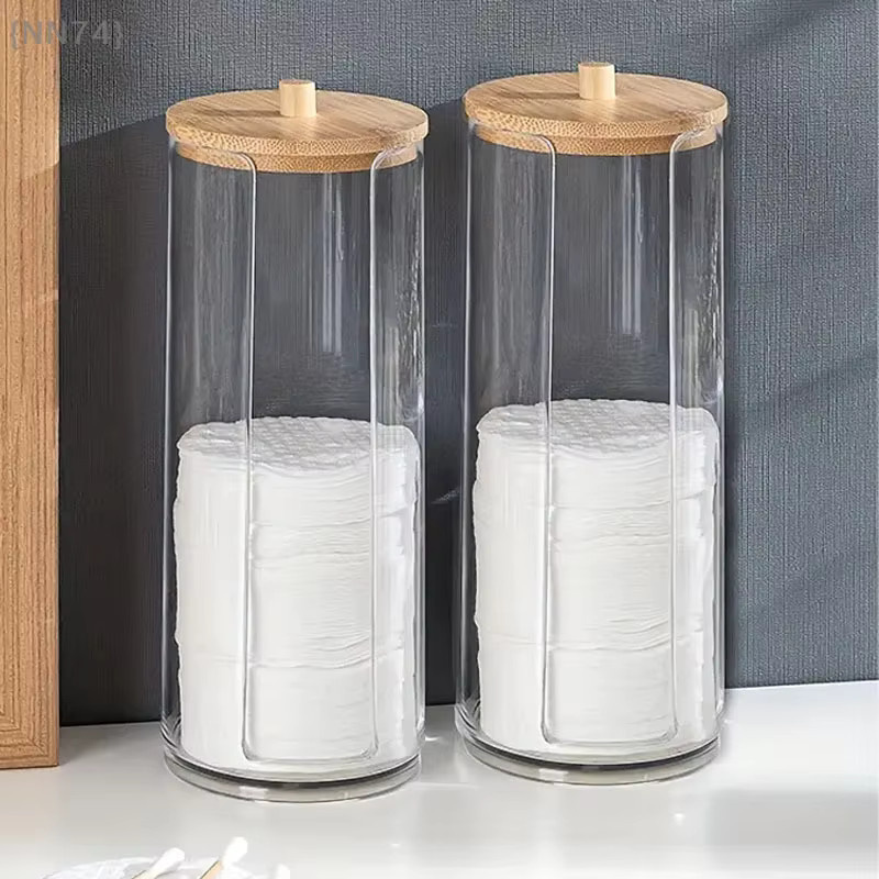 JETTING Make-up Organizer Kosmetikbox aus transparentem Kunststoff mit Deckel zur Aufbewahrung von Wattepads und Kosmetikartikeln - Bild 3