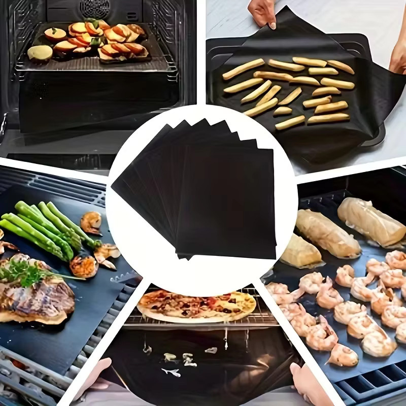 Wiederverwendbare Antihaftbeschichtete Grillmatte in Schwarz, B/B: 40 x 33 cm - Bild 6