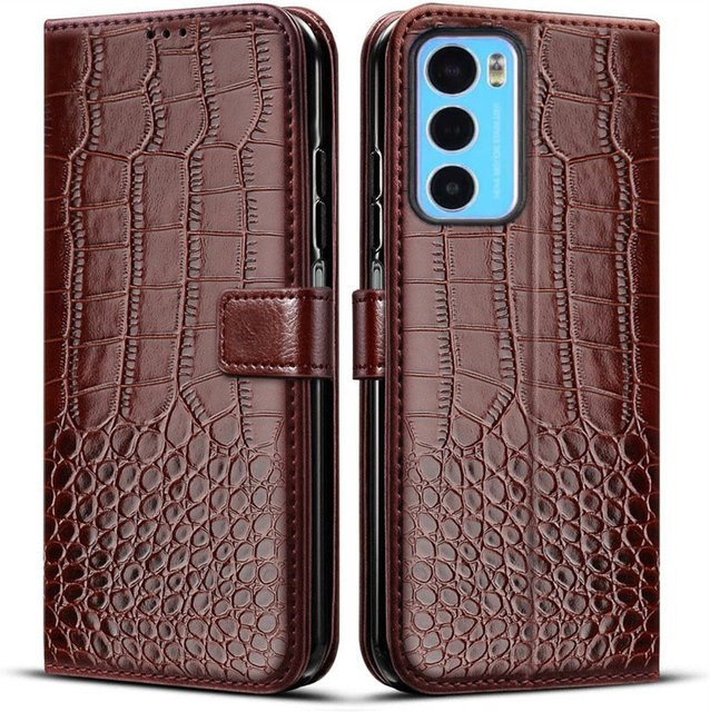Vintage Flower Leder Wallet Case für LG Wing 6,8 Zoll 5G (LMF100N, LM-F100N, LM-F100V, LM-F100) Flip Cover - Bild 1