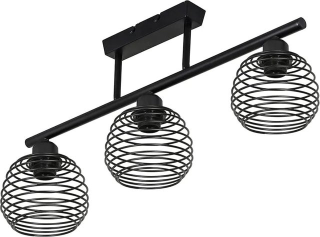 NETTLIFE Deckenleuchte aus Metall in Schwarz im Industrial Design mit E27 Fassung, Durchmesser: 68 cm - Bild 1