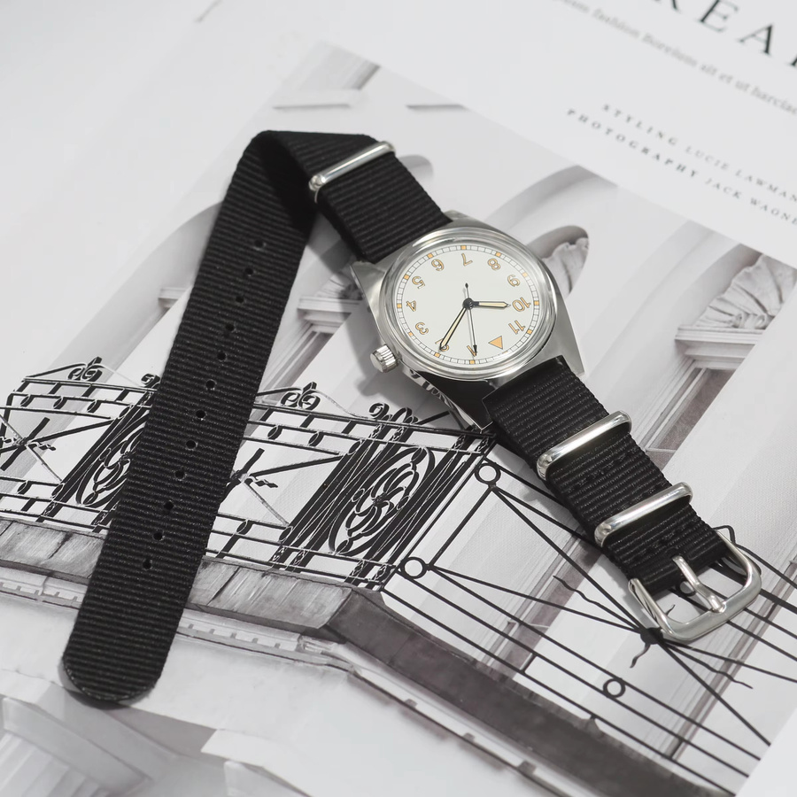 HEIMDALLR Herren-Fliegeruhr, Handaufzug, Edelstahl, 36 mm, Silber - Bild 4