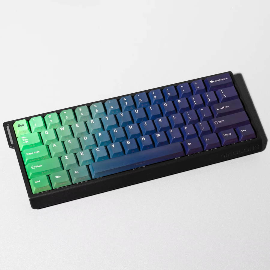 Jaycomia Gradient Cherry Keycaps für mechanische Gaming-Tastaturen, Mehrfarbig, Dye-Sub-Verfahren mit ISO DE FR ES AR RU Layout - Bild 3