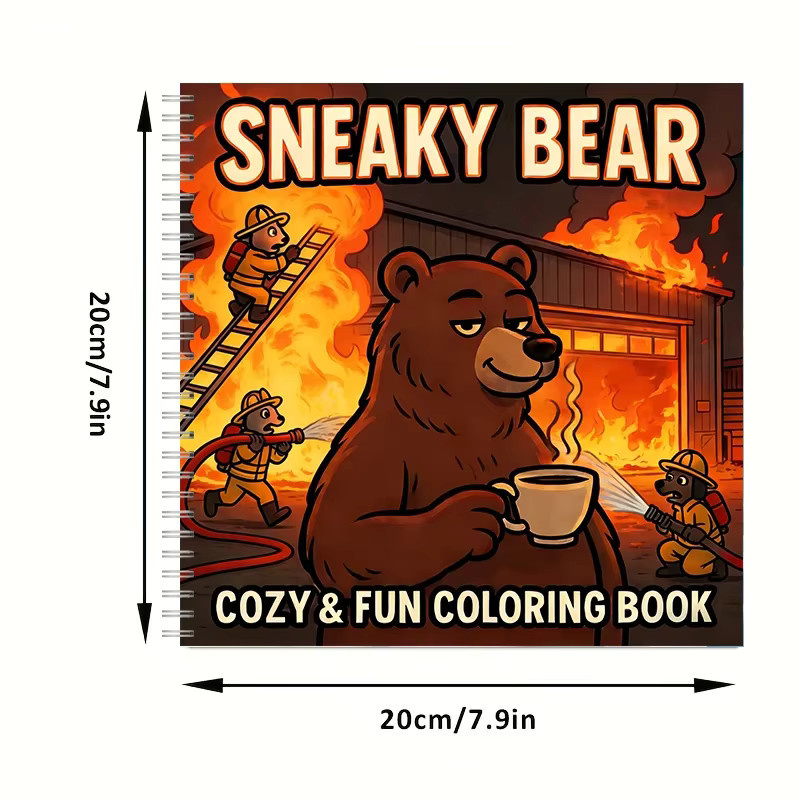 SNEAKY BEAR Malbuch mit Auffälligen Mustern, Zeichenbuch - Bild 2