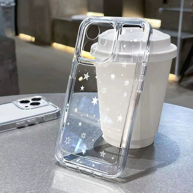 Modische Sternenhimmel Handyhülle für Samsung Galaxy Serie in Transparent - Bild 1