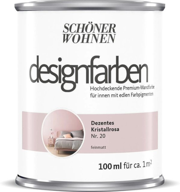 Schöner Wohnen Designfarbe in Dezentes Kristallrosa, 100 ml, preservative-free - Bild 1