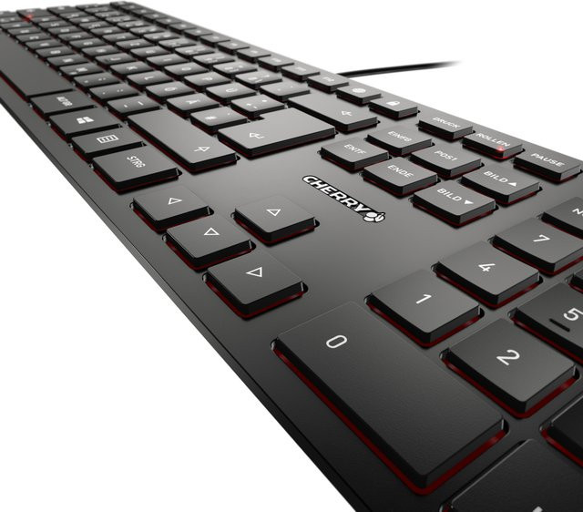Cherry KC 6000 Slim USB Tastatur QWERTZ Schwarz - Bild 2