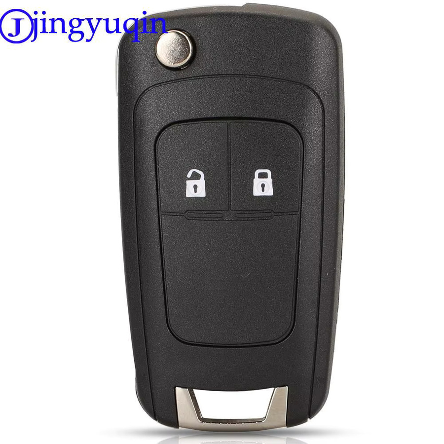 Jingyuqin Flip Folding Auto Schlüssel Shell für Chevrolet Cavalier Aveo 2020 mit 2/3 Tasten und HU100 Klinge in Schwarz - Bild 2