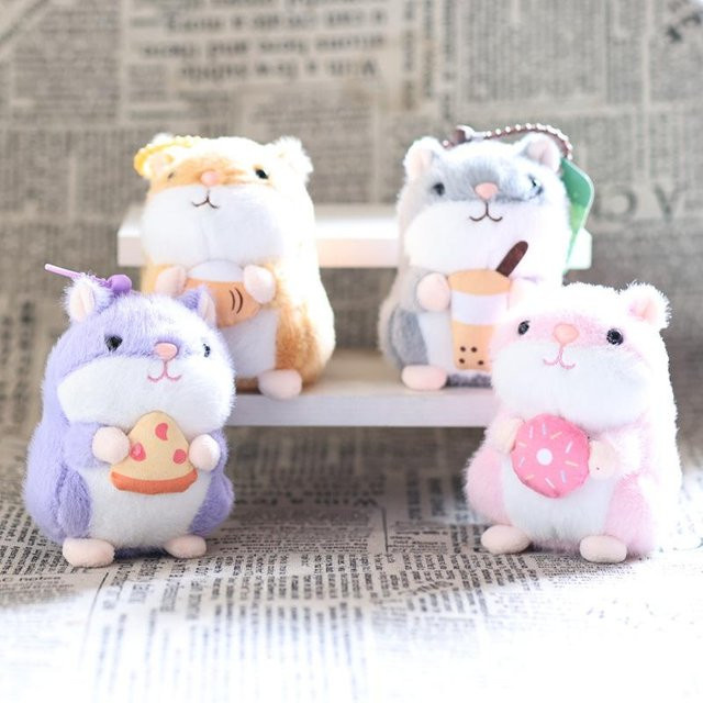 Linyi toy Hamster Plüschtier Anhänger, grau, ab 14 Jahren - Bild 1
