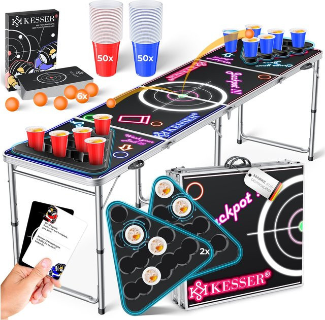 KESSER Bier Pong Trinkspiel Partyspiele Set - Bild 1
