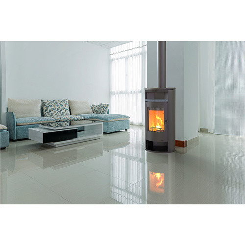 THERMIA Kaminofen Magdeburg aus Stahl in Grau mit 7 kW Leistung, B/T/H: 113,3 x 57,3 x 46,5 cm - Bild 2