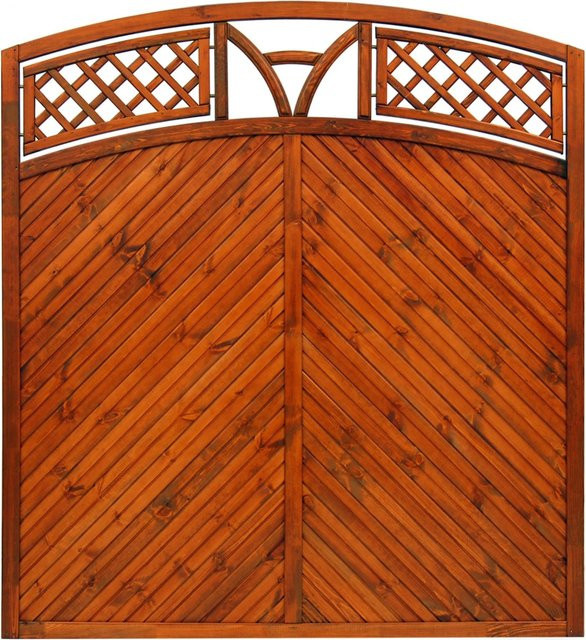 Sichtschutzzaun Toulon von Andrewex in Teak, braun, Höhe: 180 cm, Breite: 180 cm - Bild 1