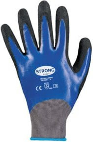 stronghand Strickhandschuh Laredo Nitril in Blau und Schwarz, Größe 10 - Bild 1