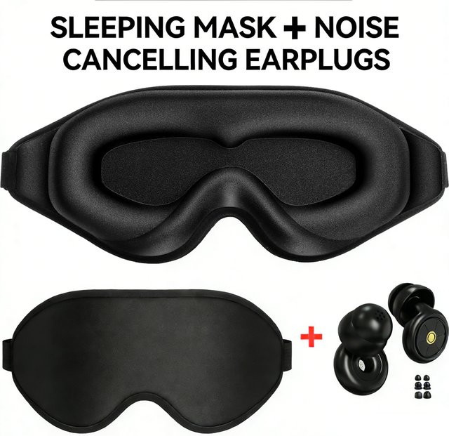 LISU 3D-Schlafmaske mit Ohrstöpseln, Unisex - Bild 1