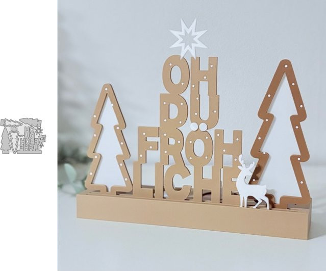 Dufrohliche Metall-Stanzformen Buchstabe Oh in Silber für DIY Scrapbooking und Kartenherstellung - Bild 1