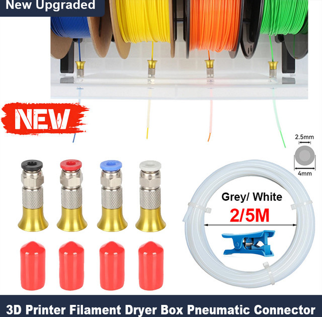 LIXIU 3D-Drucker Filament-Trocknerbox mit Pneumatikanschluss und PTFE-Schlauch für PLA und ABS Filamente - Bild 1
