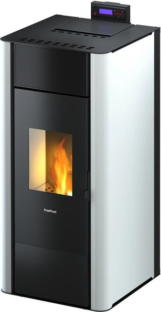 Freepoint Pelletofen Tesis wasserführend in Weiß mit 22,8 kW - Bild 1