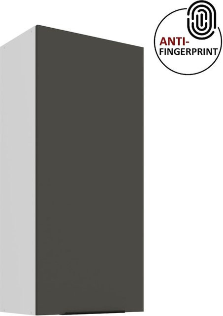 ARIA Hängeschrank Küchenzeile Graphite Anthrazit Matt Anti Fingerprint H: 50 cm, B: 90 cm - Bild 1